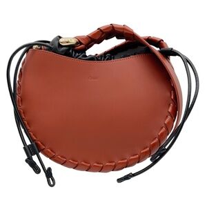 CHLOE HENNA SEPIA BROWN CALFSKIN SMALL MATE HOBO BAG